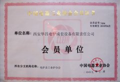 Membership Certificate of China Electrical Appliance Industr